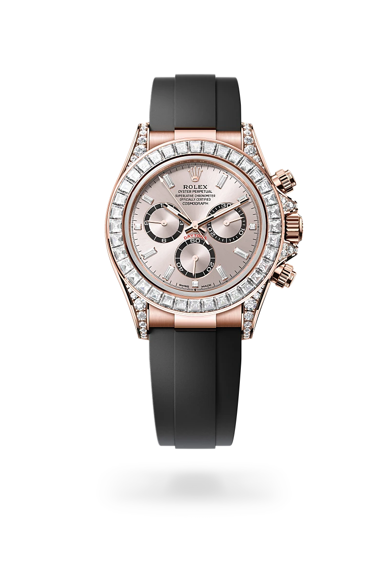 rolex Cosmograph Daytona in 18 ct Everose gold with lugs set with diamonds,  M126535TBR-0002 - Unique Timepieces