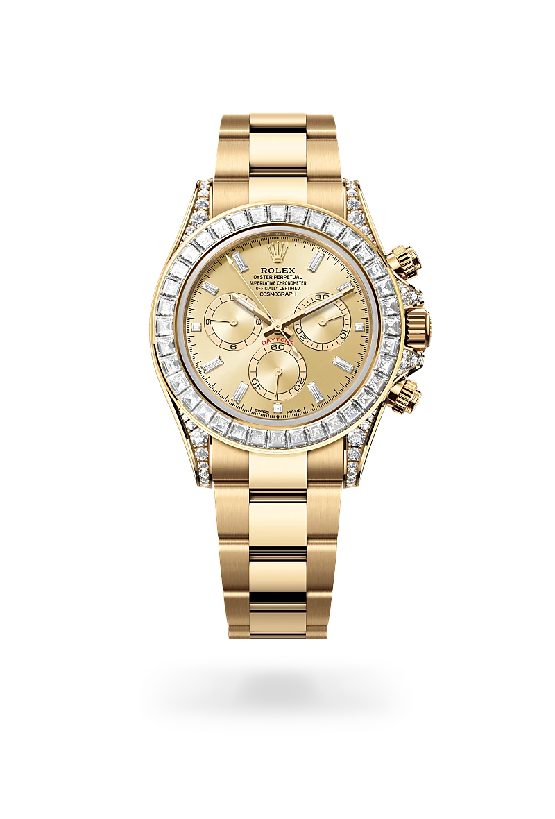 rolex Cosmograph Daytona in 18 ct yellow gold with lugs set with diamonds,  M126598TBR-0001 - Unique Timepieces