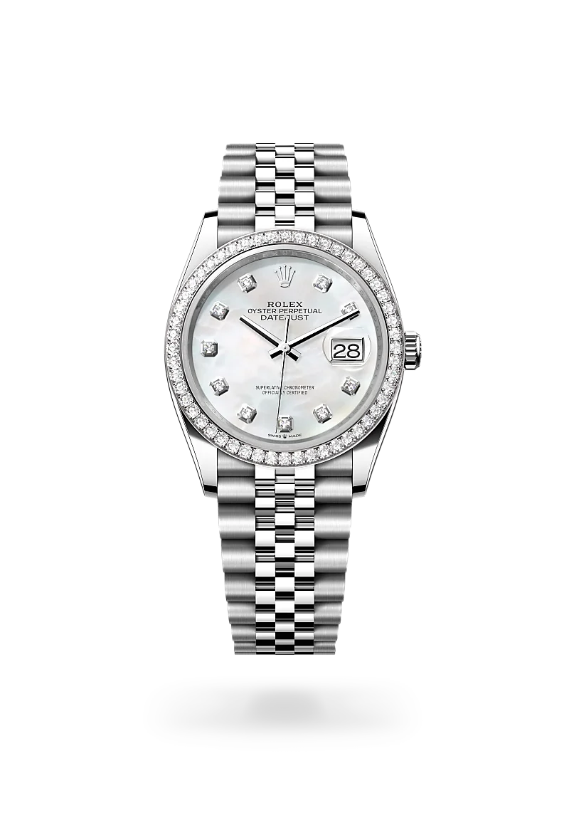 rolex Datejust 36 in White Rolesor - combination of Oystersteel and white gold,  M126284RBR-0011 - Unique Timepieces