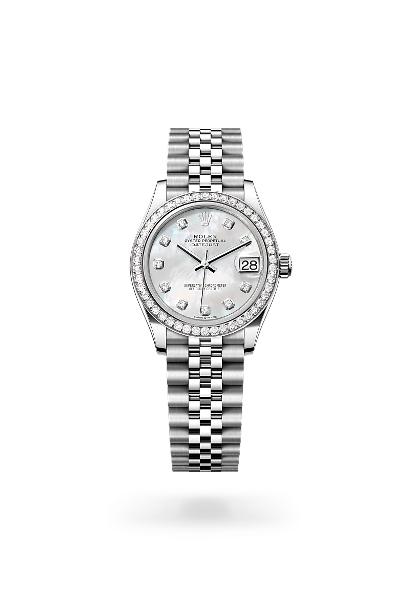 rolex Datejust 31 in White Rolesor - combination of Oystersteel and white gold,  M278384RBR-0008 - Unique Timepieces
