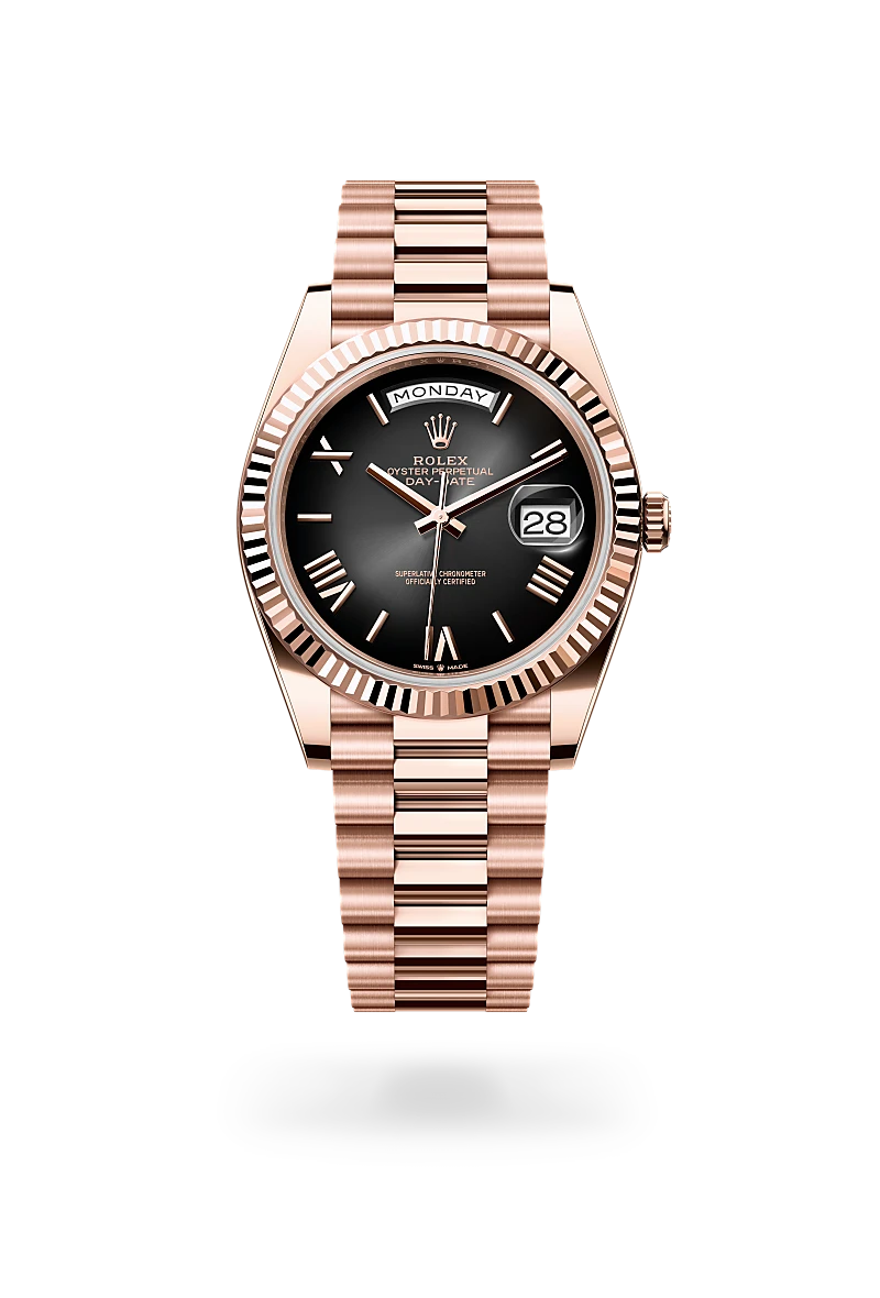 rolex Day-Date 40 in 18 ct Everose gold,  M228235-0055 - Unique Timepieces