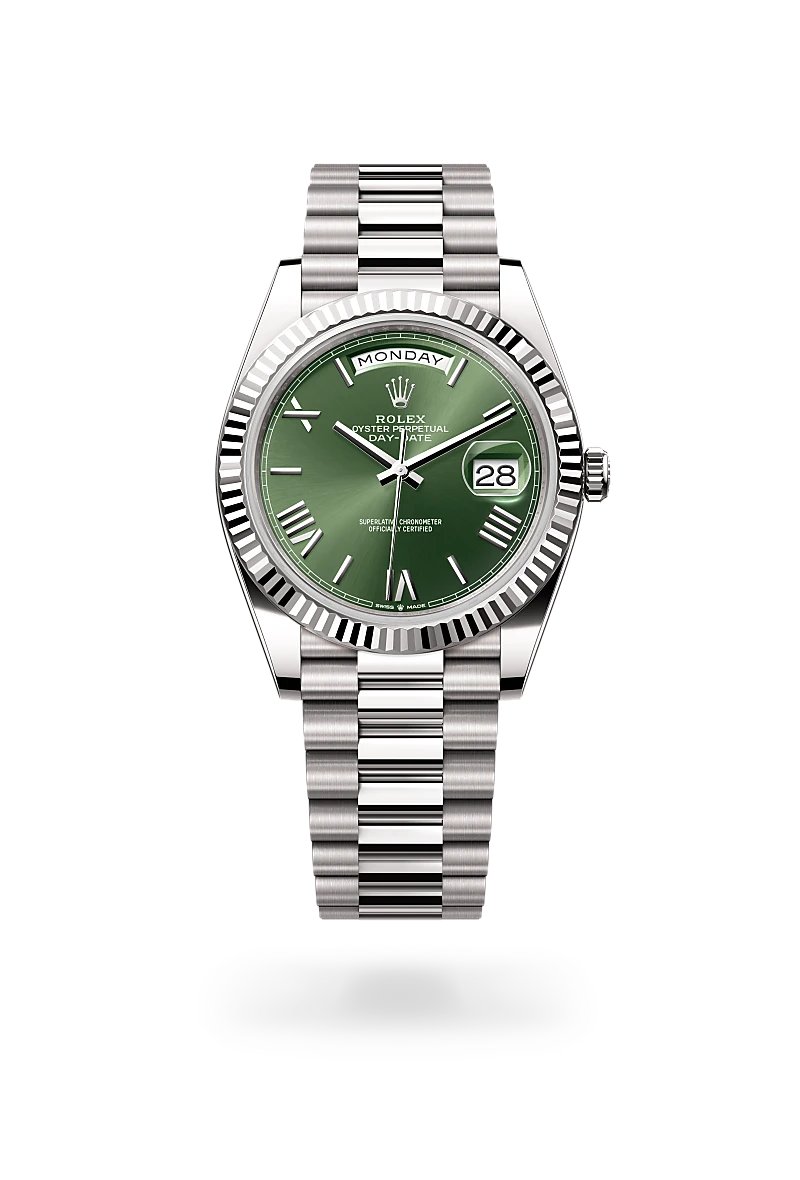 rolex Day-Date 40 in 18 ct white gold,  M228239-0033 - Unique Timepieces