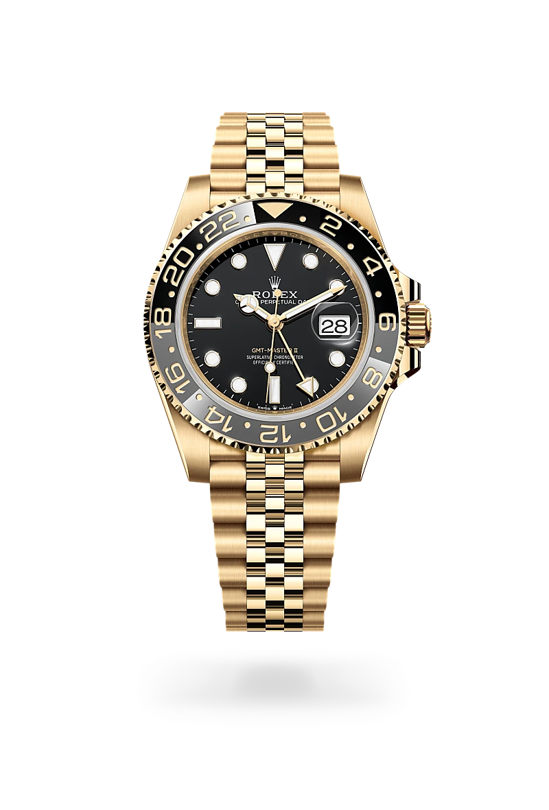 rolex GMT-Master-II in 18 ct yellow gold,  M126718GRNR-0001 - Unique Timepieces