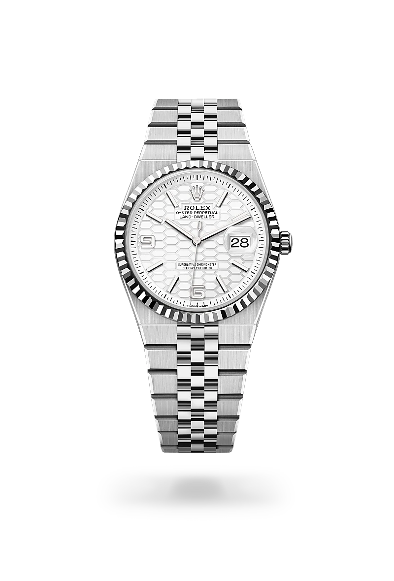 rolex Land-Dweller 36 in White Rolesor - combination of Oystersteel and white gold,  M127234-0001 - Unique Timepieces